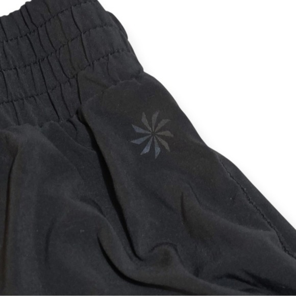 Athleta Mixed Media Patterned Jogger Tech Pants Style 591354 Black S - Picture 5 of 10